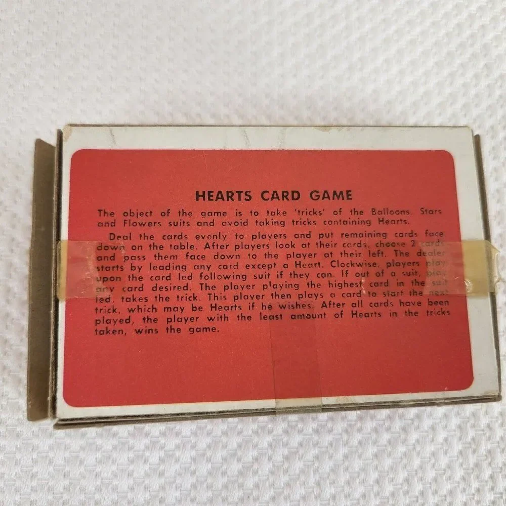Vintage Hearts Card Game #447X 1950s Art Work